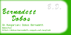 bernadett dobos business card